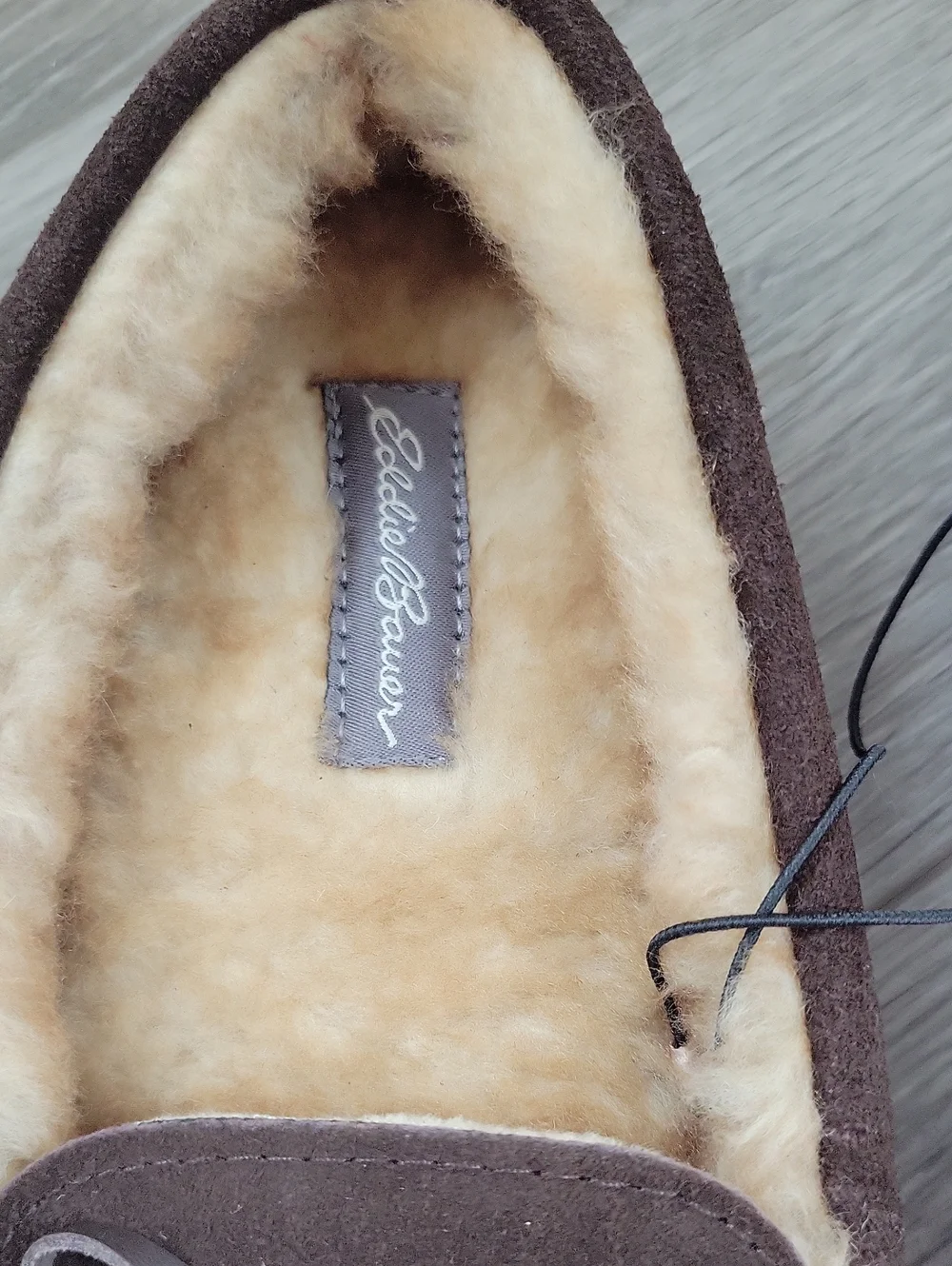 Eddie Bauer Men's Dark Brown Cordova Mocassin Slipper Large 9.5/10.5 NWOT
